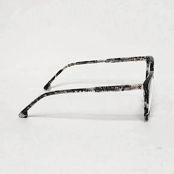 DUTZ DZ2330 Women's Square Glasses in Clear / Black Scribble | 51mm - Picture 4 of 11